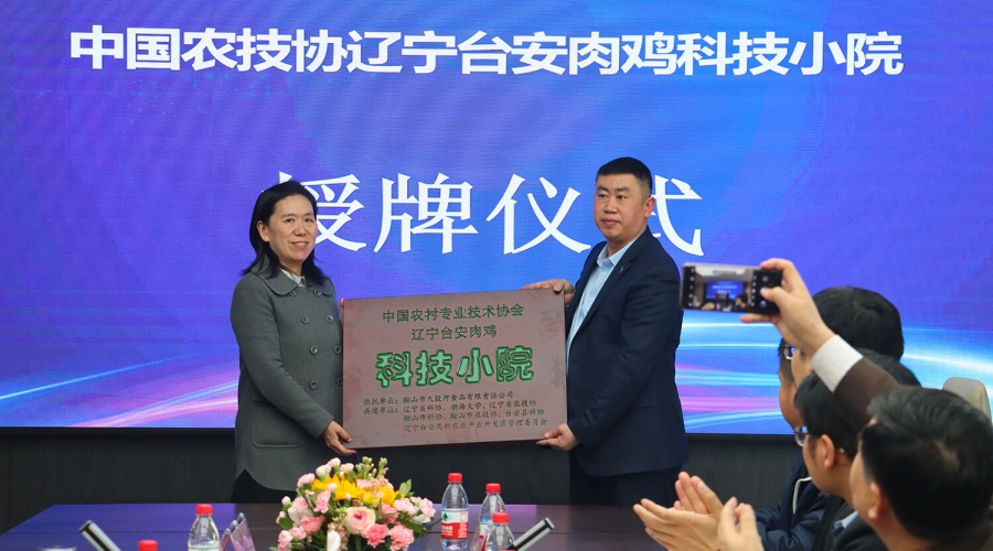 “遼寧臺(tái)安肉雞科技小院”授牌儀式在鞍山市九股河食品有限責(zé)任公司會(huì)議室舉行